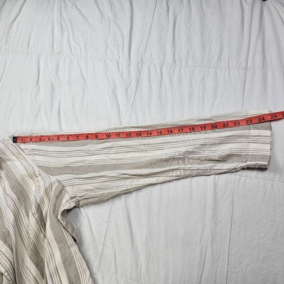 Torrid‎ Stripped Lightweight Linen Blend Long Sleeve Blazer Women's Size 1 - Picture 12 of 13
